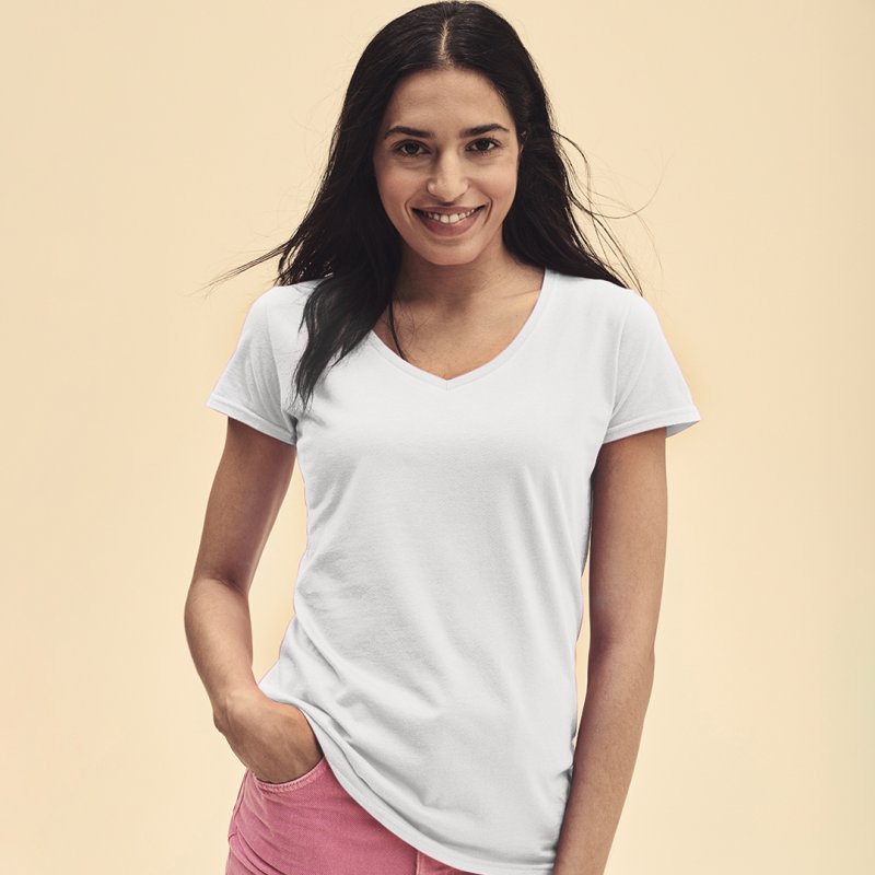 Makito — Iconic V-Neck Camiseta Mujer Blanca