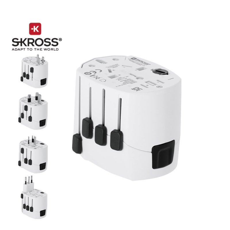 PRO 3-POLE Adaptador Viaje Universal Skross