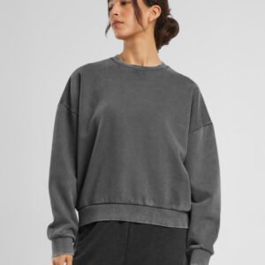Sudadera de Cuello Redondo Vintage Heavy de Mujer