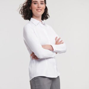 Camisa en espiguilla manga larga mujer