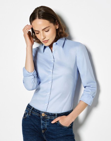 Camisa manga larga Mujer Stretch Oxford