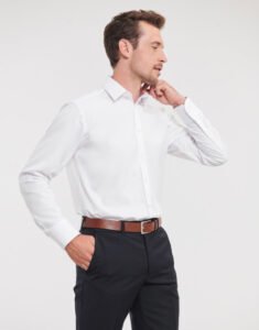 Camisa en espiguilla manga larga hombre