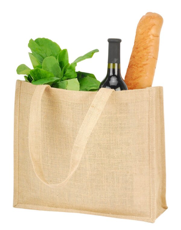 Long Handled Jute Shopper Bag
