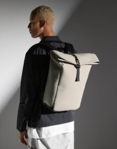 Matte PU Rolltop Backpack — Bagbase