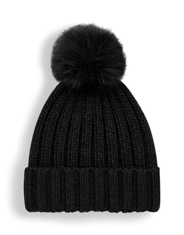 Verbier Fur Pom Pom Chunky Beanie