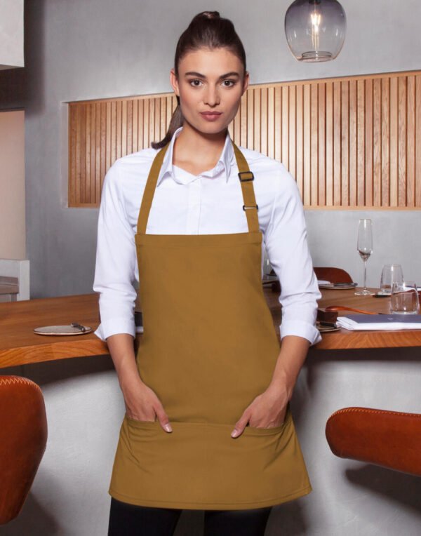 Short Bib Apron Basic with Buckle and Po