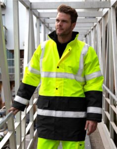 Core Motorway 2-Tone Safety Coat — Result Safe-Guard