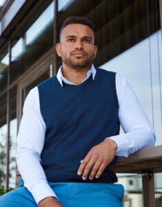 Adults’ V-Neck Sleeveless Knitted Pullover — Russell Collection