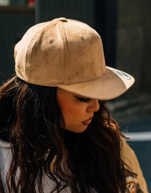 Suede Leather Snapback