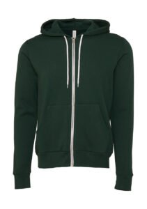 Unisex Poly-Cotton Full Zip Hoodie — Bella